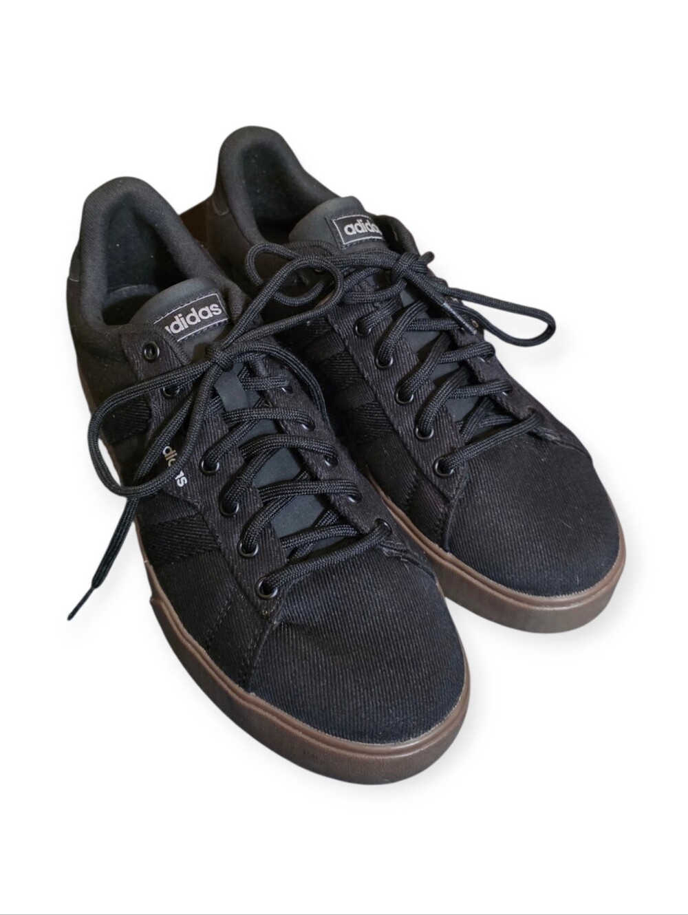 adidas Daily 3.0 Core Black Gum Sneakers Men's 8.5 Skate Shoes - Picture 2 of 7